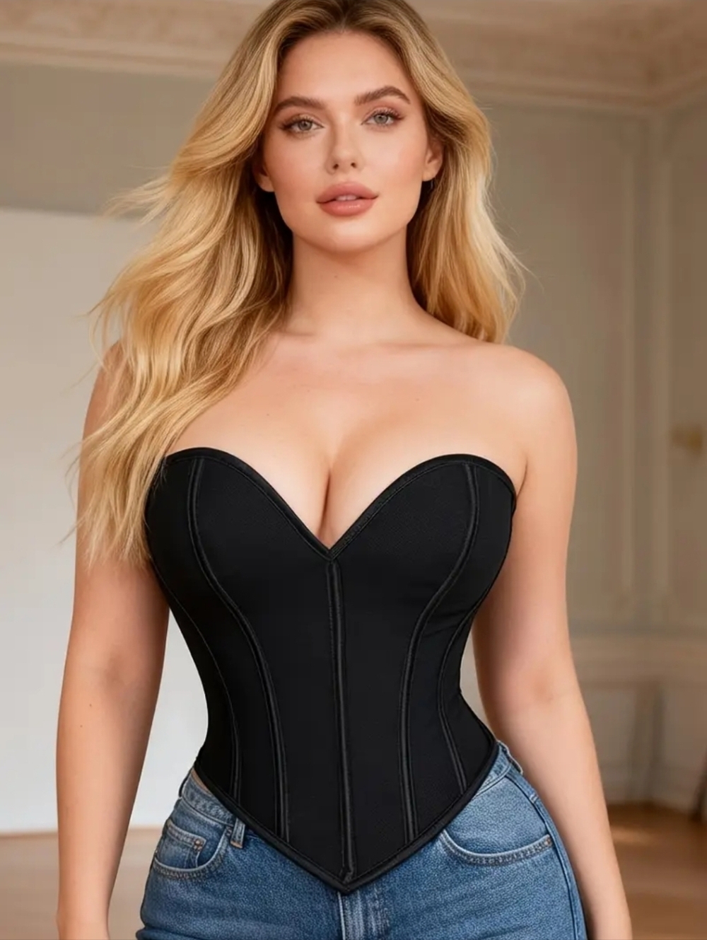 New-Women's Victorian Renaissance Vintage Gothic Overbust Bustier Lace Up Corset